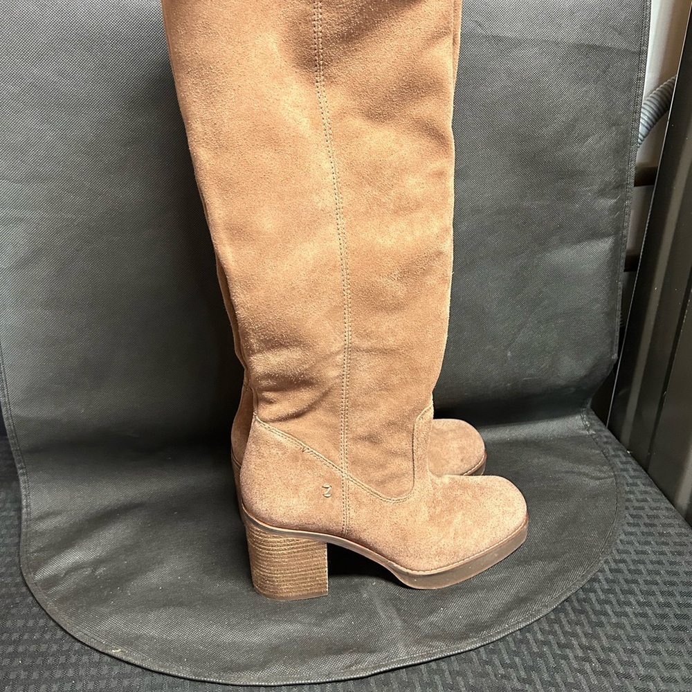 Zodiac Suede Tan Knee-High Boots